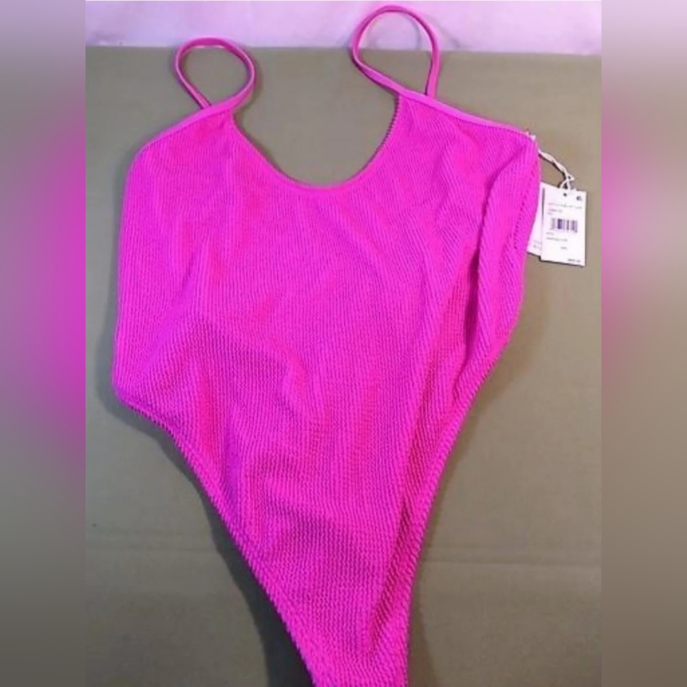 Good American Womens Modern Tank Bodysuit Pink Size 5/6